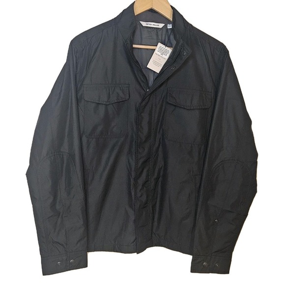 Peter Millar Norfolk Bomber Jacket / MF24Z03 / Color Black / Size‎ Medium - Picture 4 of 12